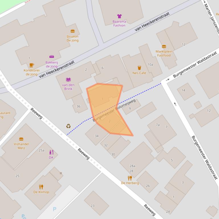 Kaart van postcodegebied 9163GX.