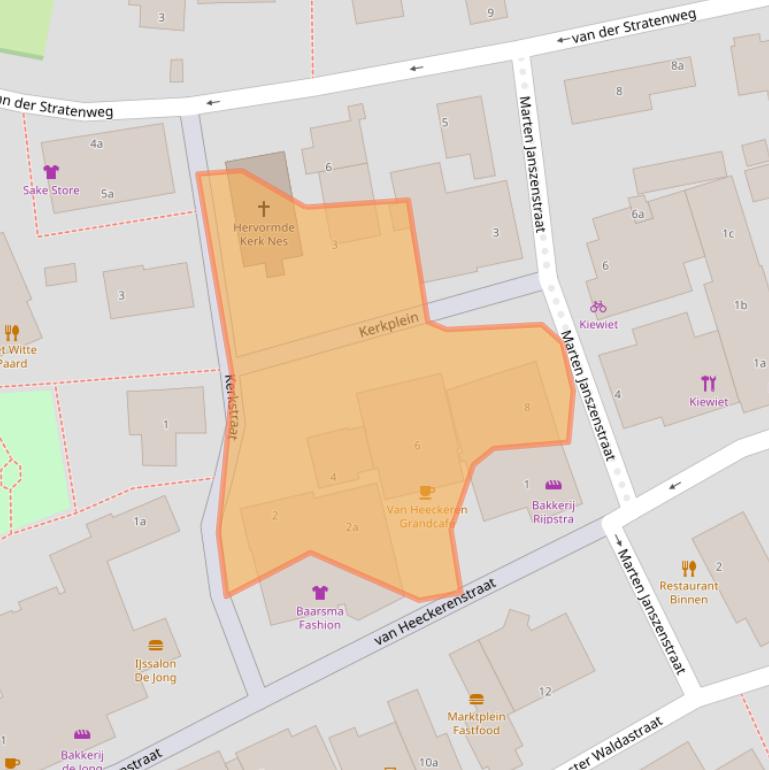 Kaart van postcodegebied 9163HB.