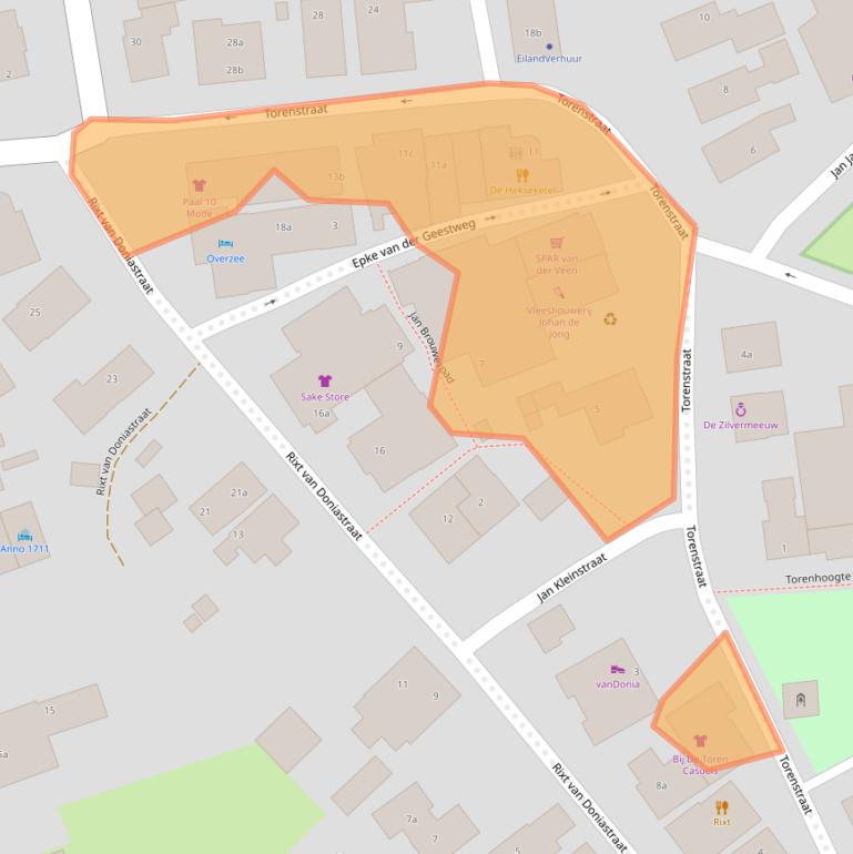 Kaart van postcodegebied 9163HD.