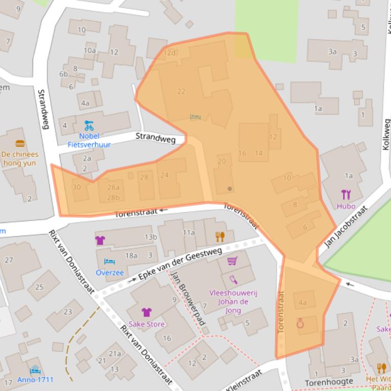 Kaart van postcodegebied 9163HE.