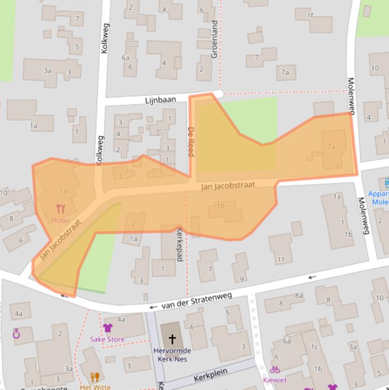 Kaart van postcodegebied 9163HG.