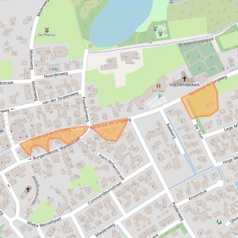 Kaart van postcodegebied 9163JA.