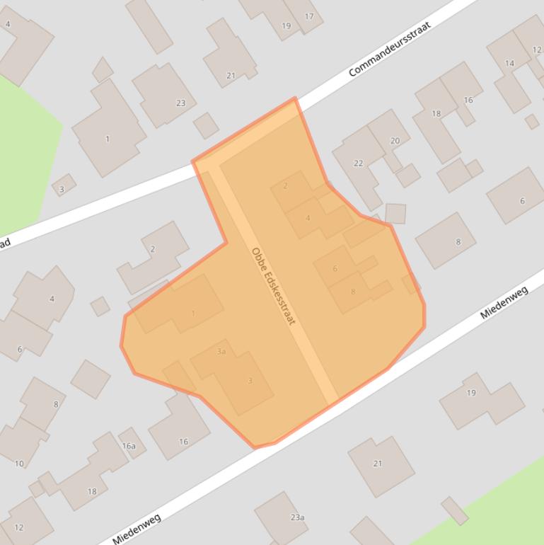 Kaart van postcodegebied 9163JG.