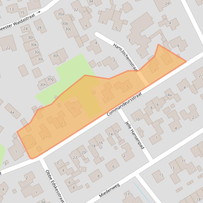 Kaart van postcodegebied 9163JK.