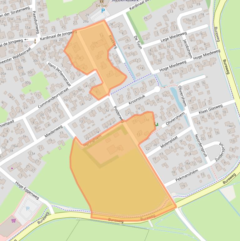 Kaart van postcodegebied 9163JM.