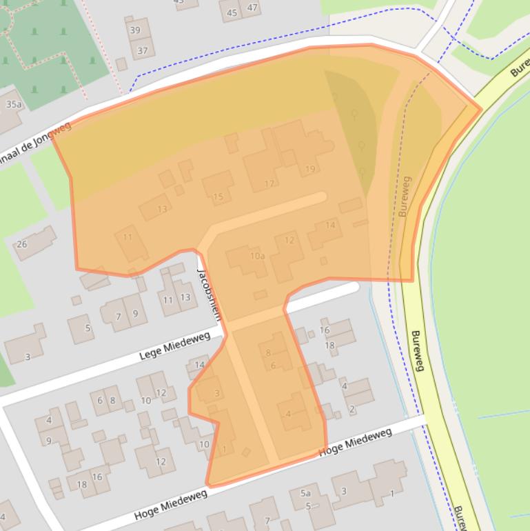 Kaart van postcodegebied 9163JT.