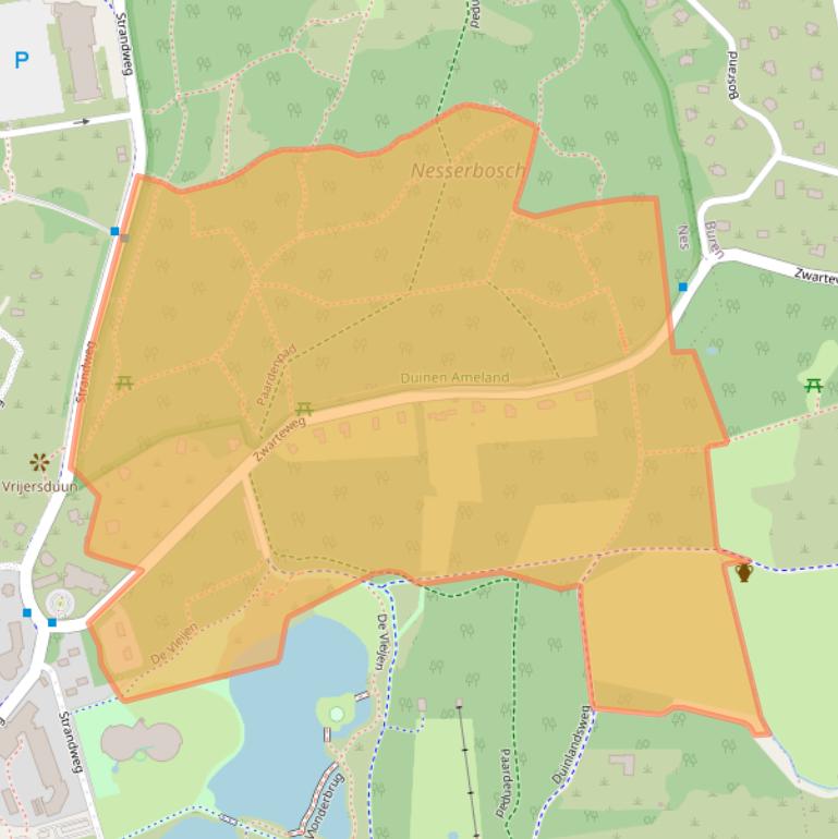Kaart van postcodegebied 9163KC.