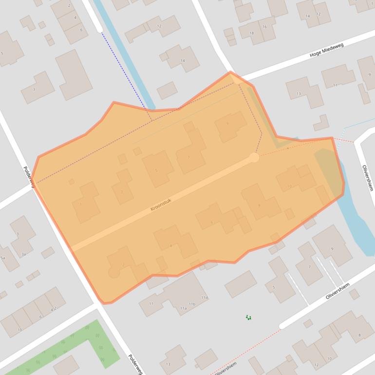 Kaart van postcodegebied 9163KD.