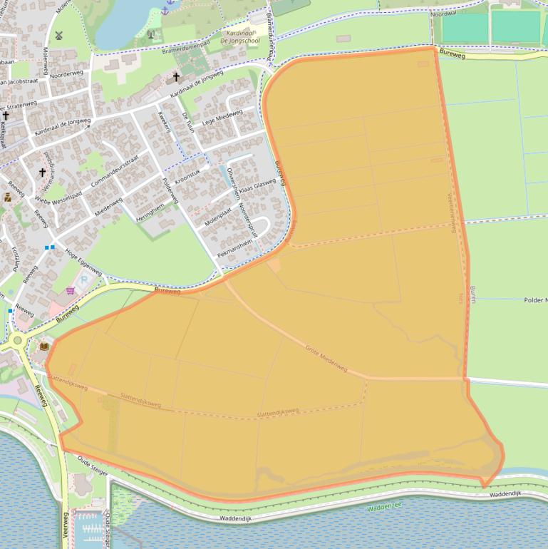 Kaart van postcodegebied 9163KH.