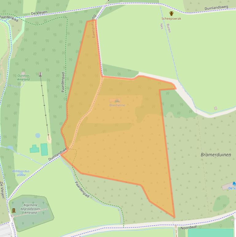 Kaart van postcodegebied 9163KL.