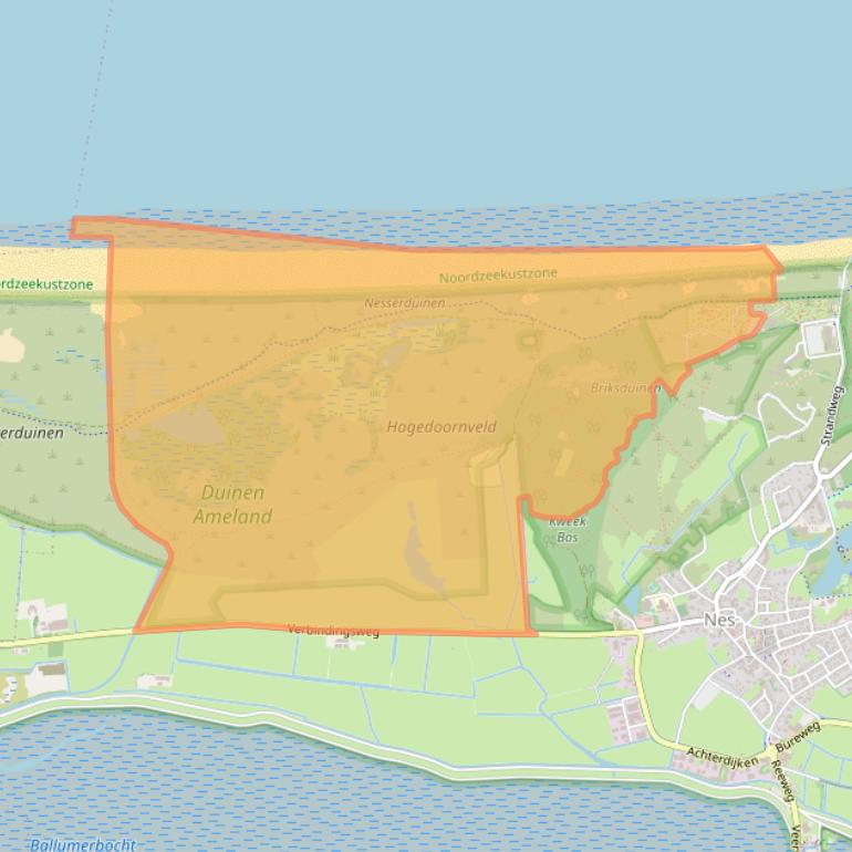 Kaart van postcodegebied 9163KM.