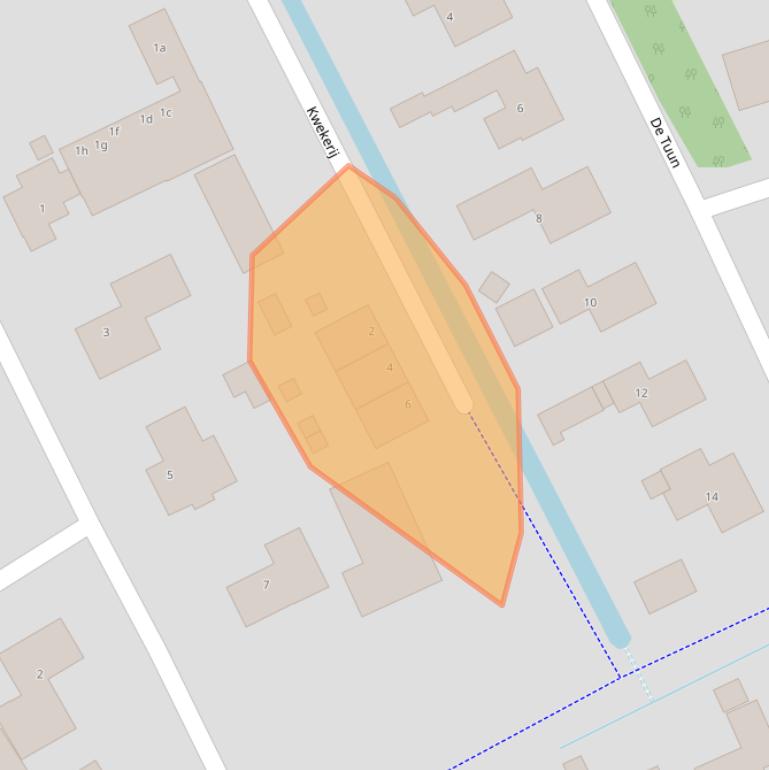 Kaart van postcodegebied 9163KZ.