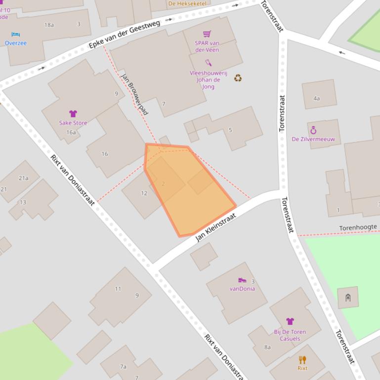 Kaart van postcodegebied 9163PA.