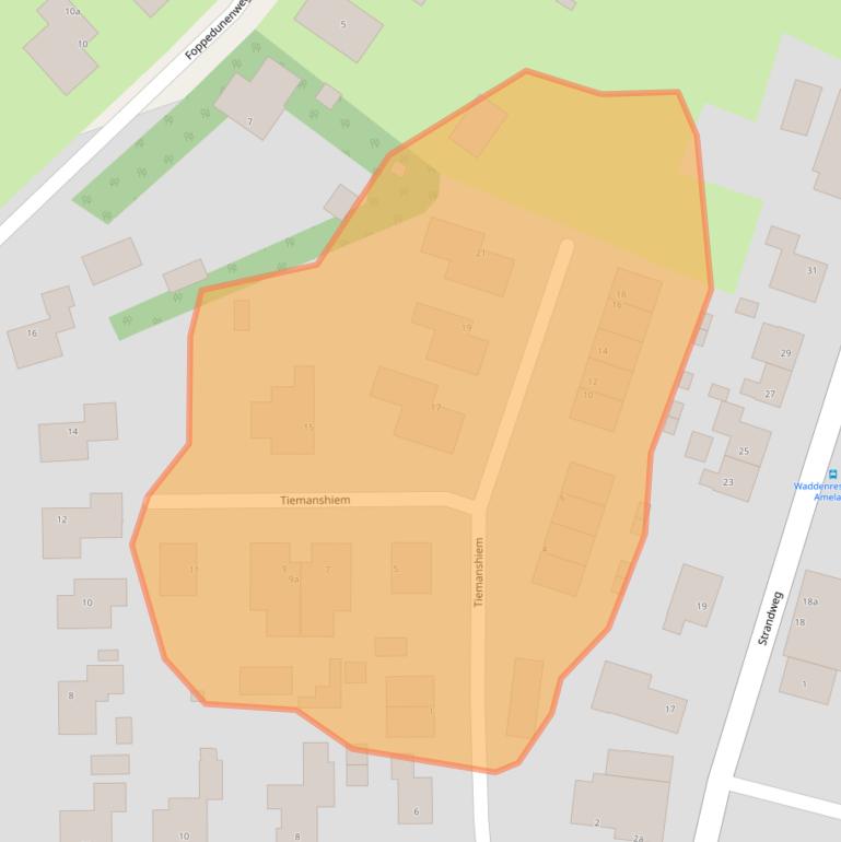 Kaart van postcodegebied 9164JG.