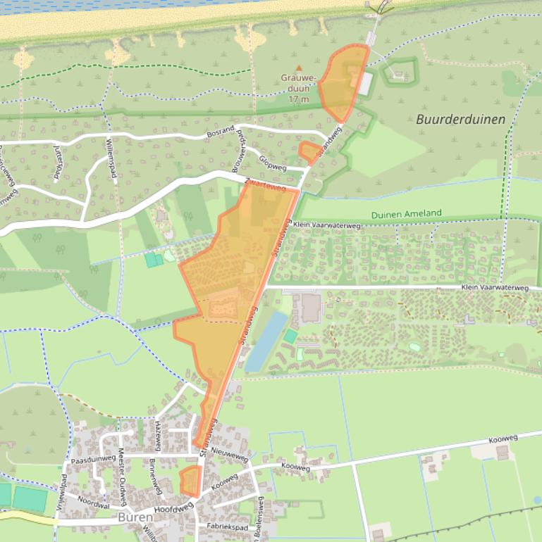 Kaart van postcodegebied 9164KA.