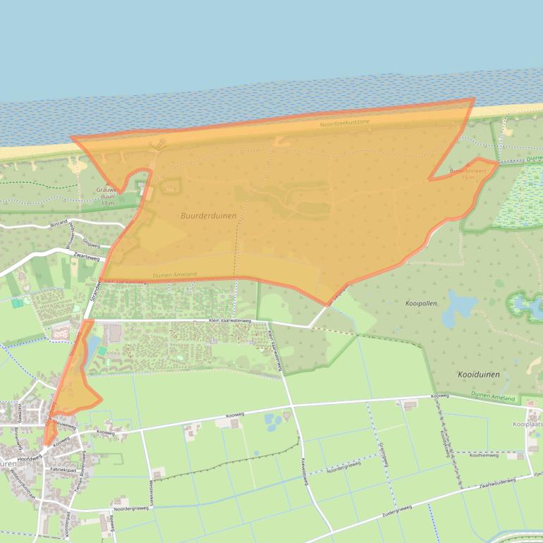 Kaart van postcodegebied 9164KB.