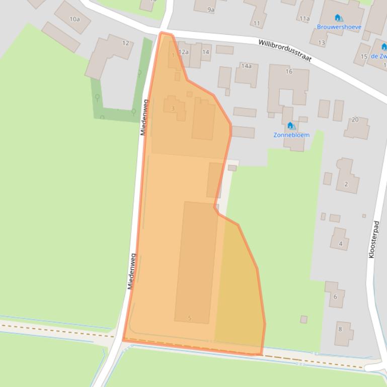 Kaart van postcodegebied 9164KW.