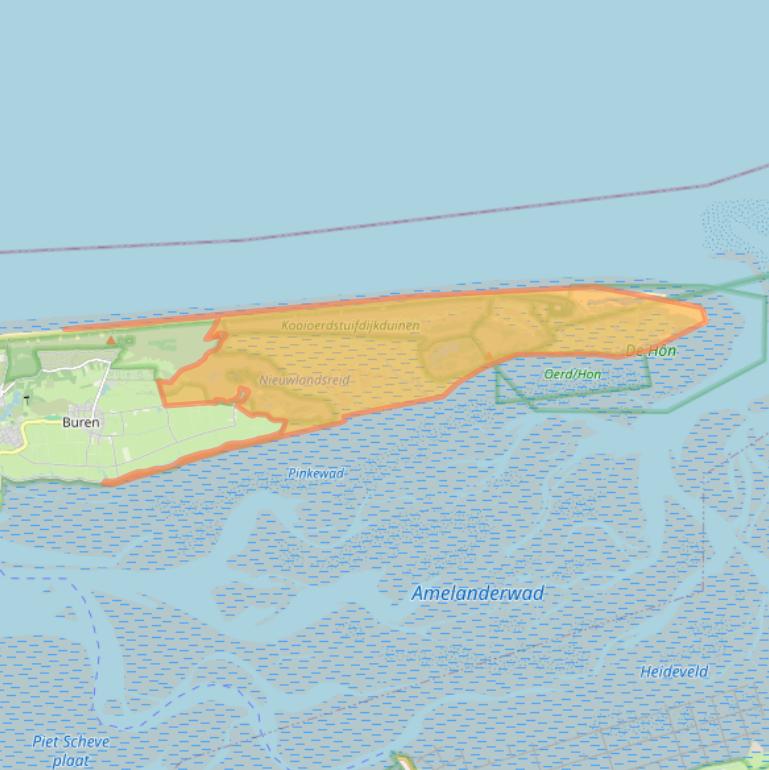 Kaart van postcodegebied 9164LL.