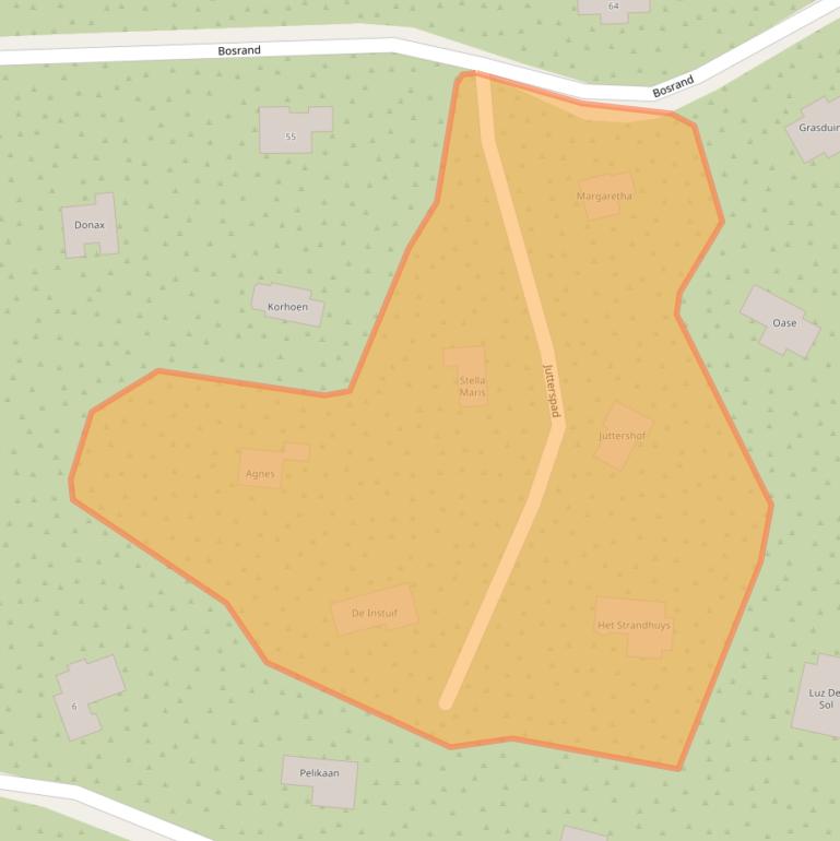 Kaart van postcodegebied 9164LM.