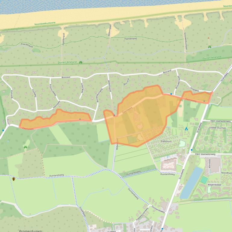 Kaart van postcodegebied 9164LW.