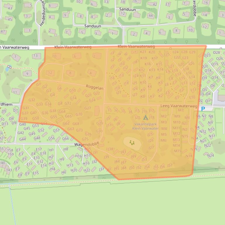 Kaart van postcodegebied 9164MW.