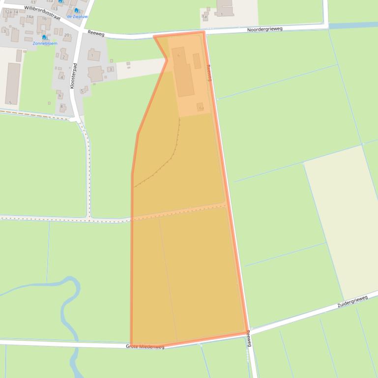 Kaart van postcodegebied 9164XR.