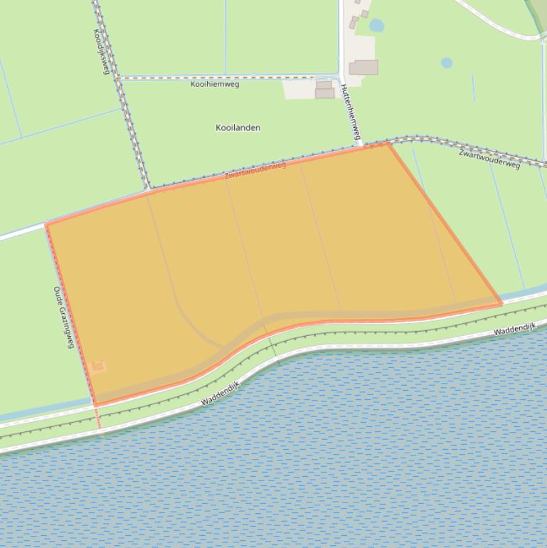 Kaart van postcodegebied 9164XZ.