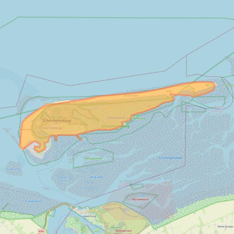 Kaart van postcodegebied 9166.
