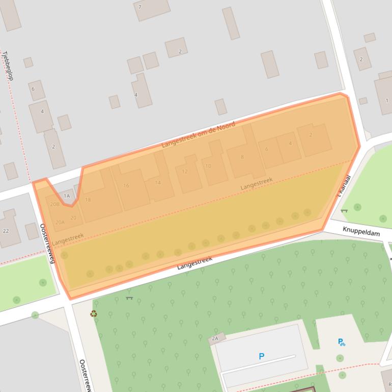 Kaart van postcodegebied 9166LB.