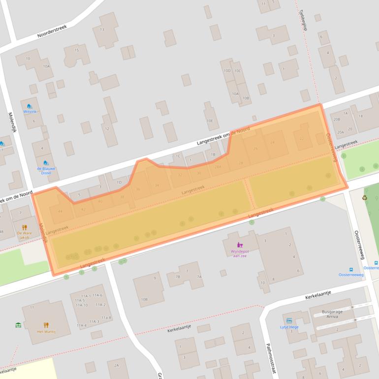 Kaart van postcodegebied 9166LC.