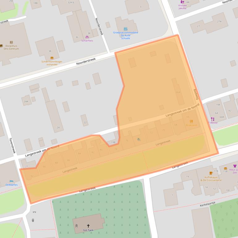 Kaart van postcodegebied 9166LE.