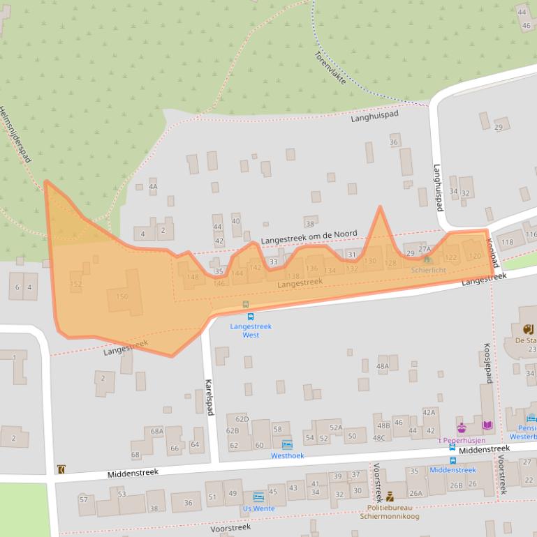 Kaart van postcodegebied 9166LH.