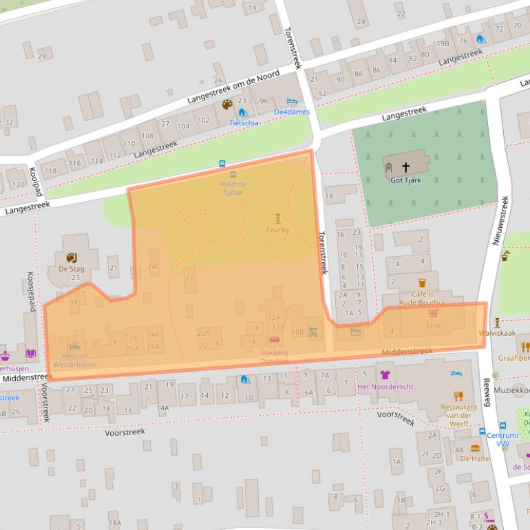Kaart van postcodegebied 9166LN.