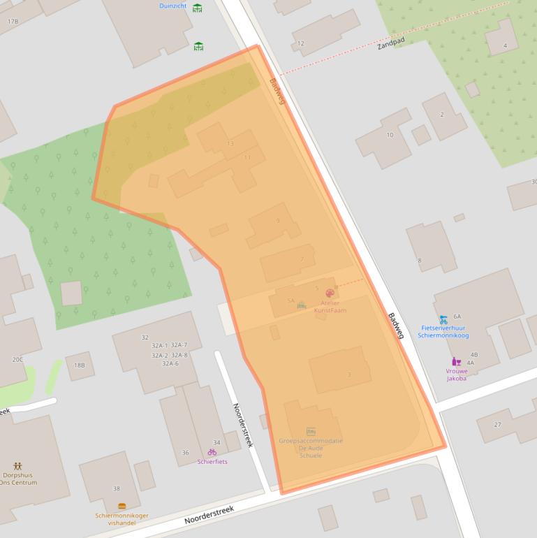 Kaart van postcodegebied 9166NC.