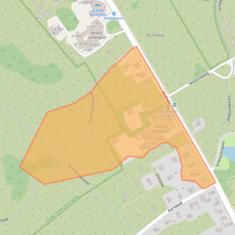 Kaart van postcodegebied 9166NE.