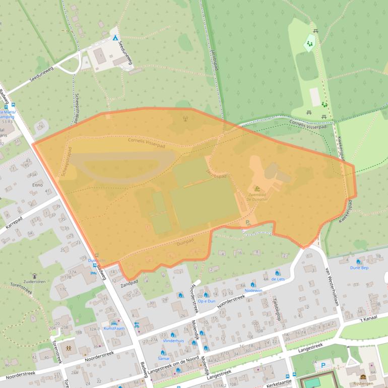 Kaart van postcodegebied 9166NL.