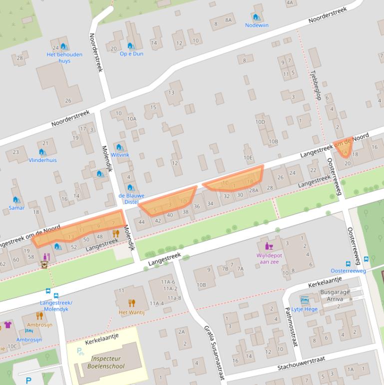 Kaart van postcodegebied 9166NV.