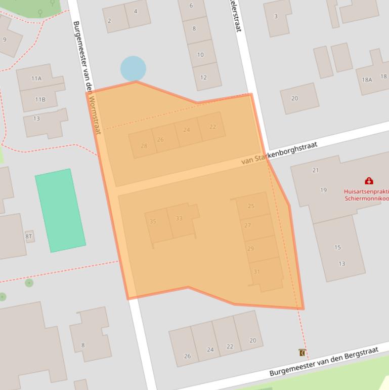 Kaart van postcodegebied 9166PM.