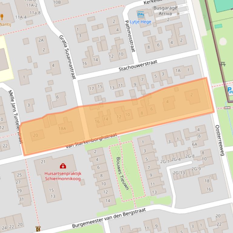 Kaart van postcodegebied 9166PN.