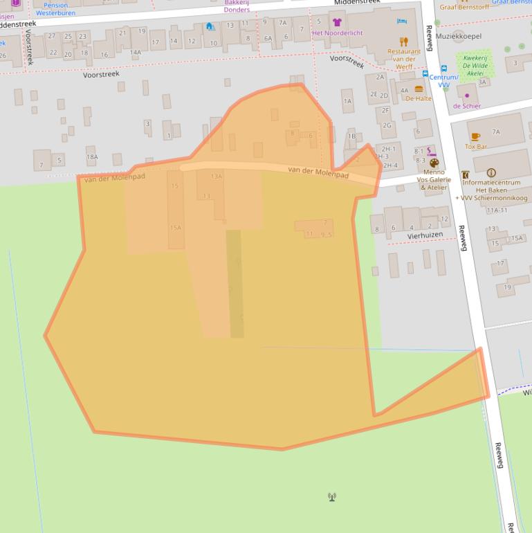 Kaart van postcodegebied 9166PZ.