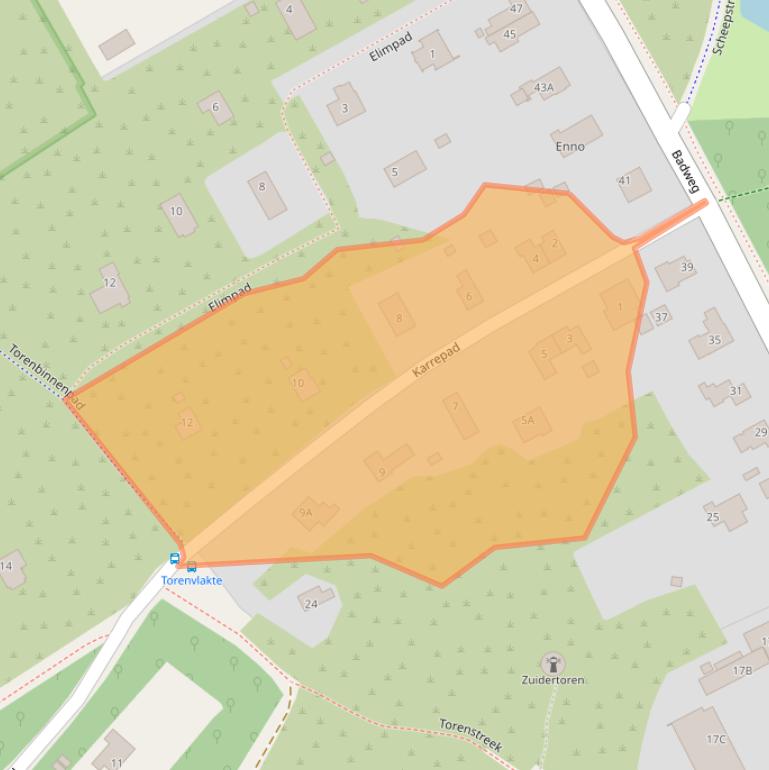 Kaart van postcodegebied 9166RL.