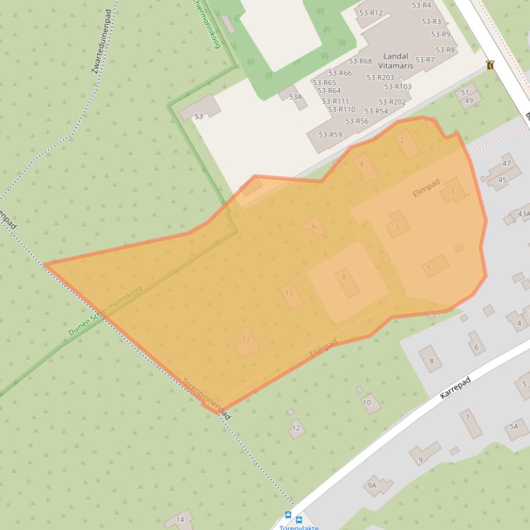 Kaart van postcodegebied 9166RT.