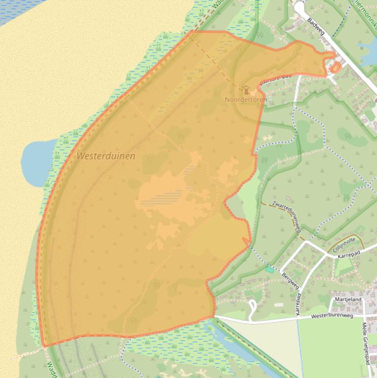 Kaart van postcodegebied 9166RW.