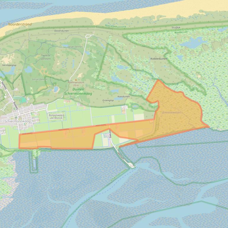 Kaart van postcodegebied 9166SE.