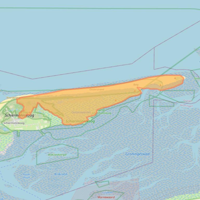 Kaart van postcodegebied 9166SH.