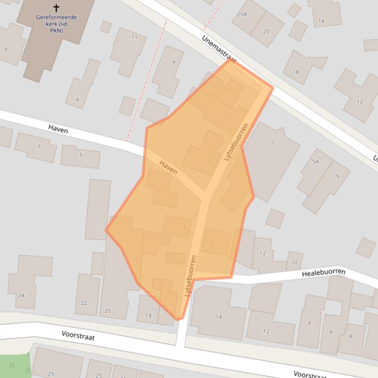 Kaart van postcodegebied 9171LW.