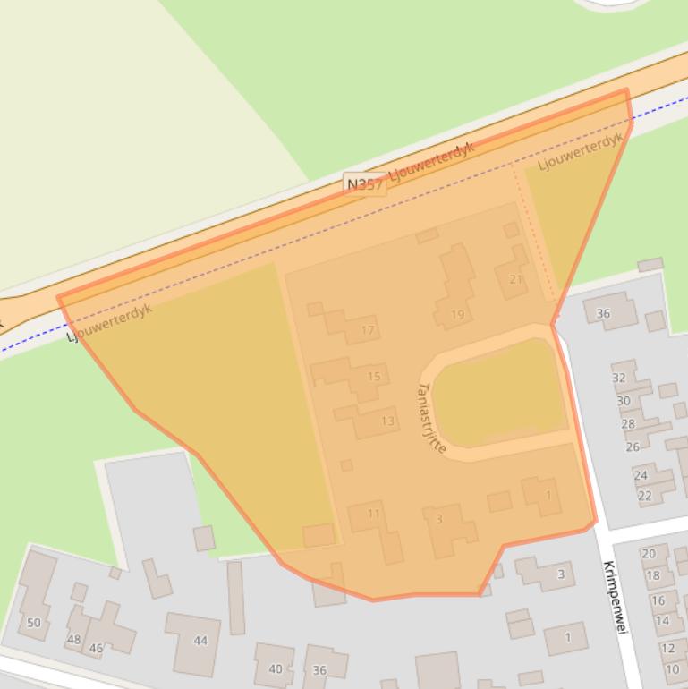 Kaart van postcodegebied 9171MC.