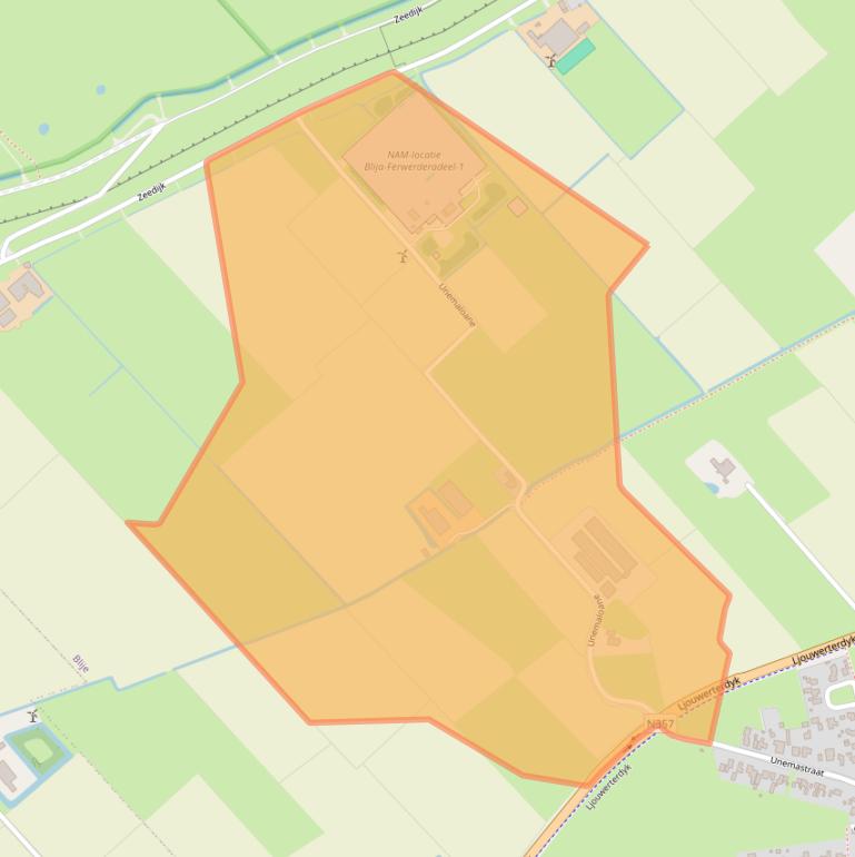 Kaart van postcodegebied 9171MG.