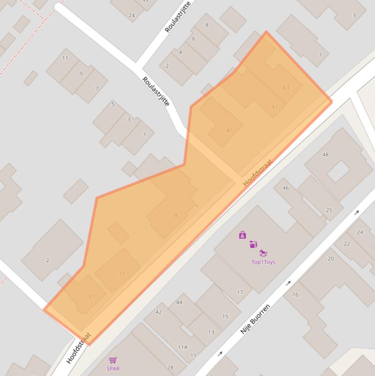 Kaart van postcodegebied 9172MN.