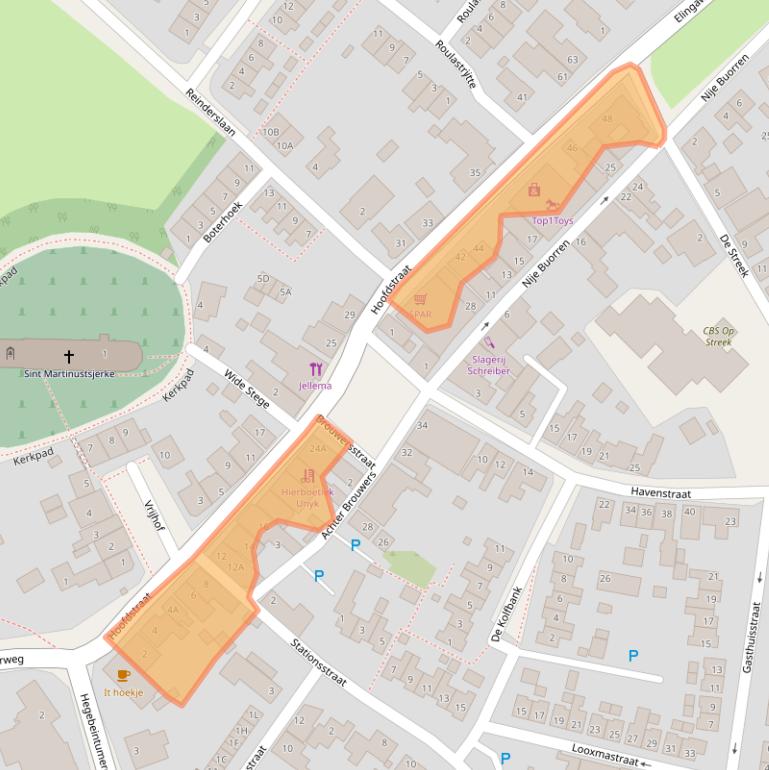 Kaart van postcodegebied 9172MP.